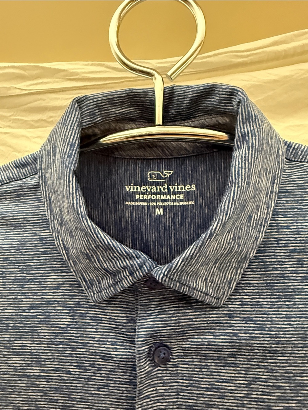 Vineyard Vines Blue Heather Performance Polo - Picture 3 of 5